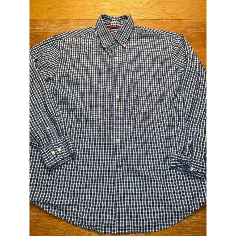 IZOD Plaid Long Sleeve Button Down-L